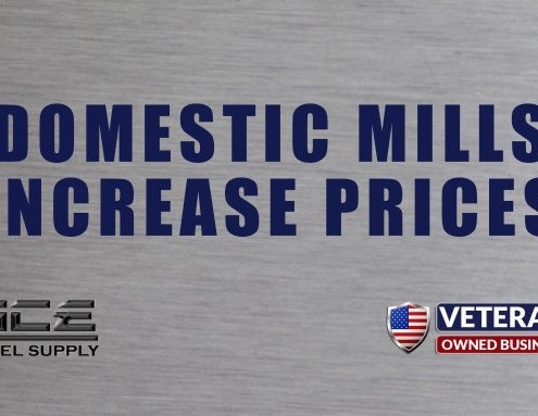 Domestic Mills Increase Prices Ace Steel Metal Supplier Plate Reaches 7-Year High